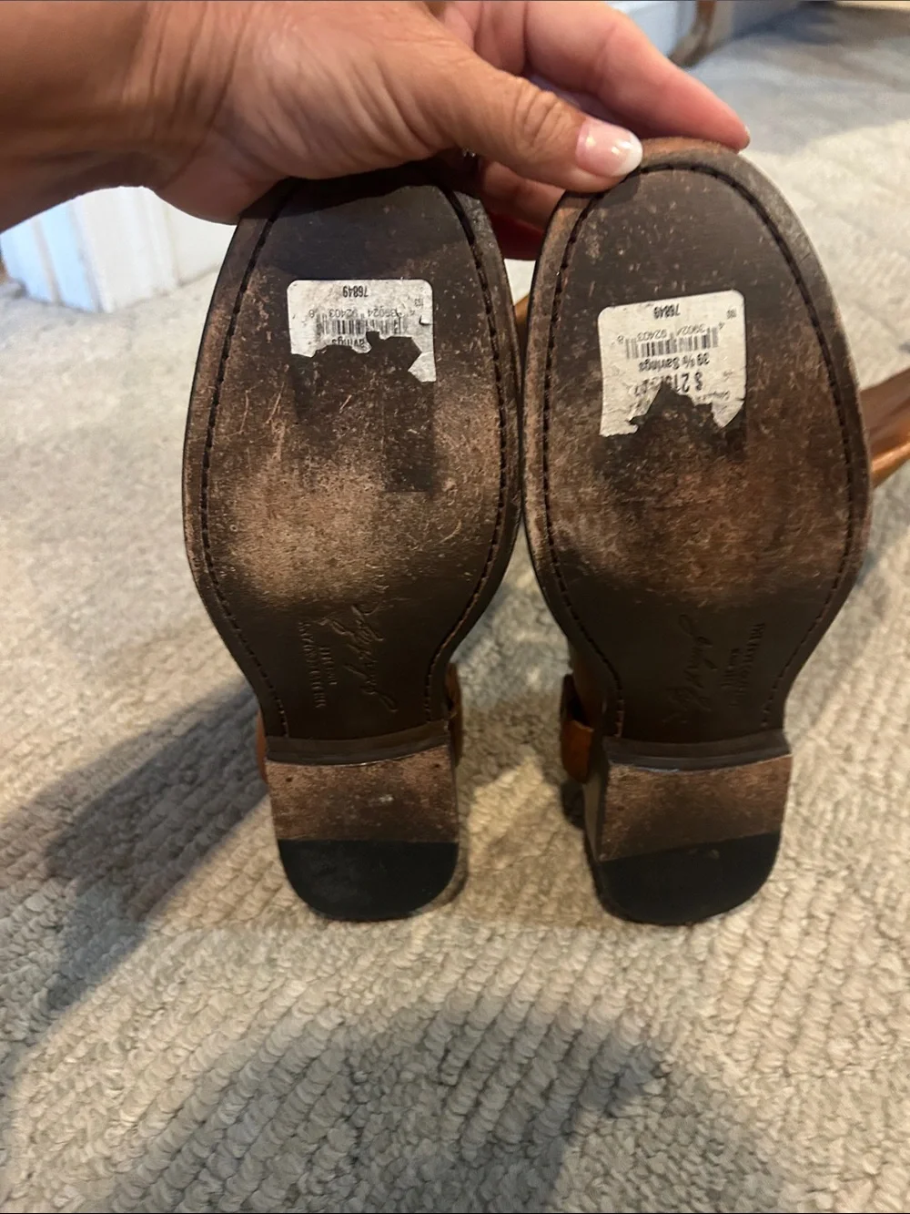 Frye Tall Cognac Leather Harness Riding Boots